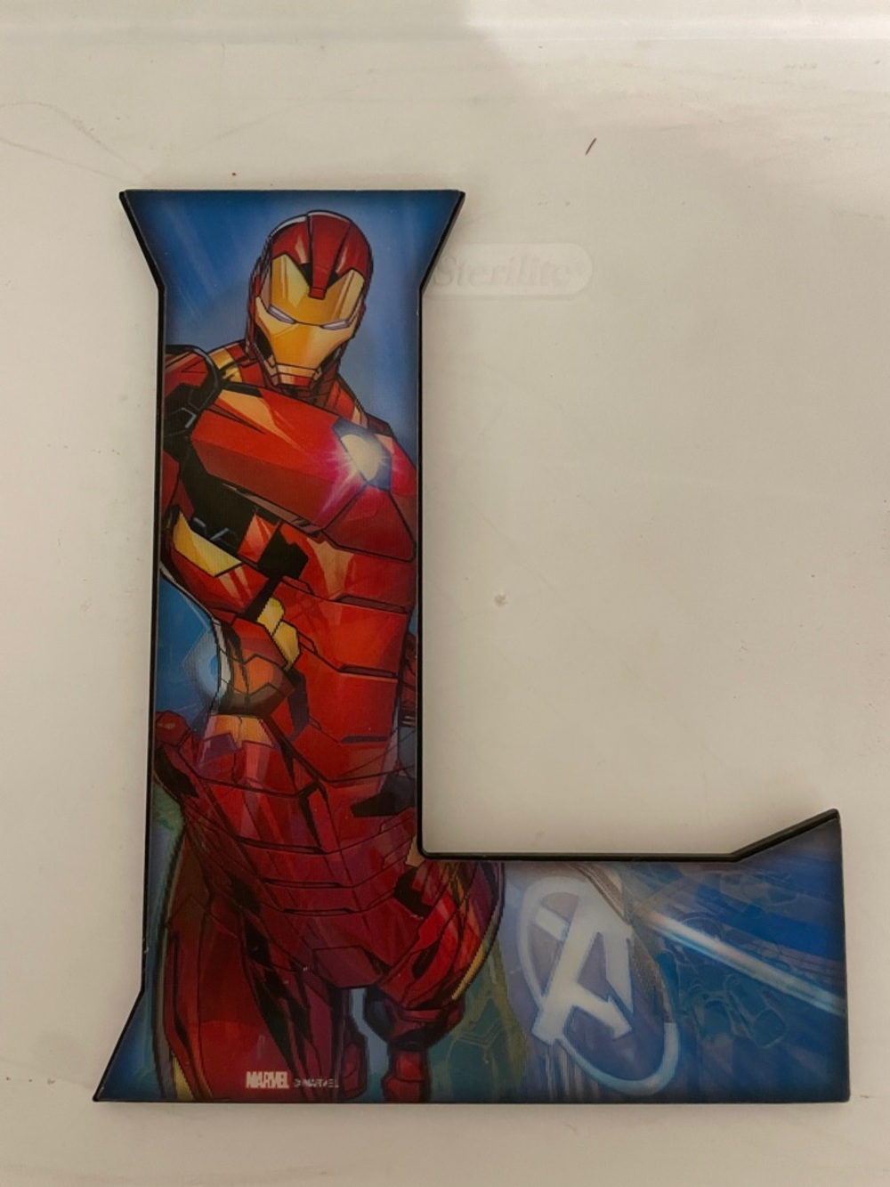 Marvel Iron Man Letter L Wall Accent - Red, Gold & Blue